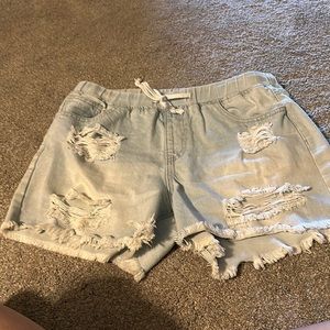 YMI brand denim shorts, light denim, size L